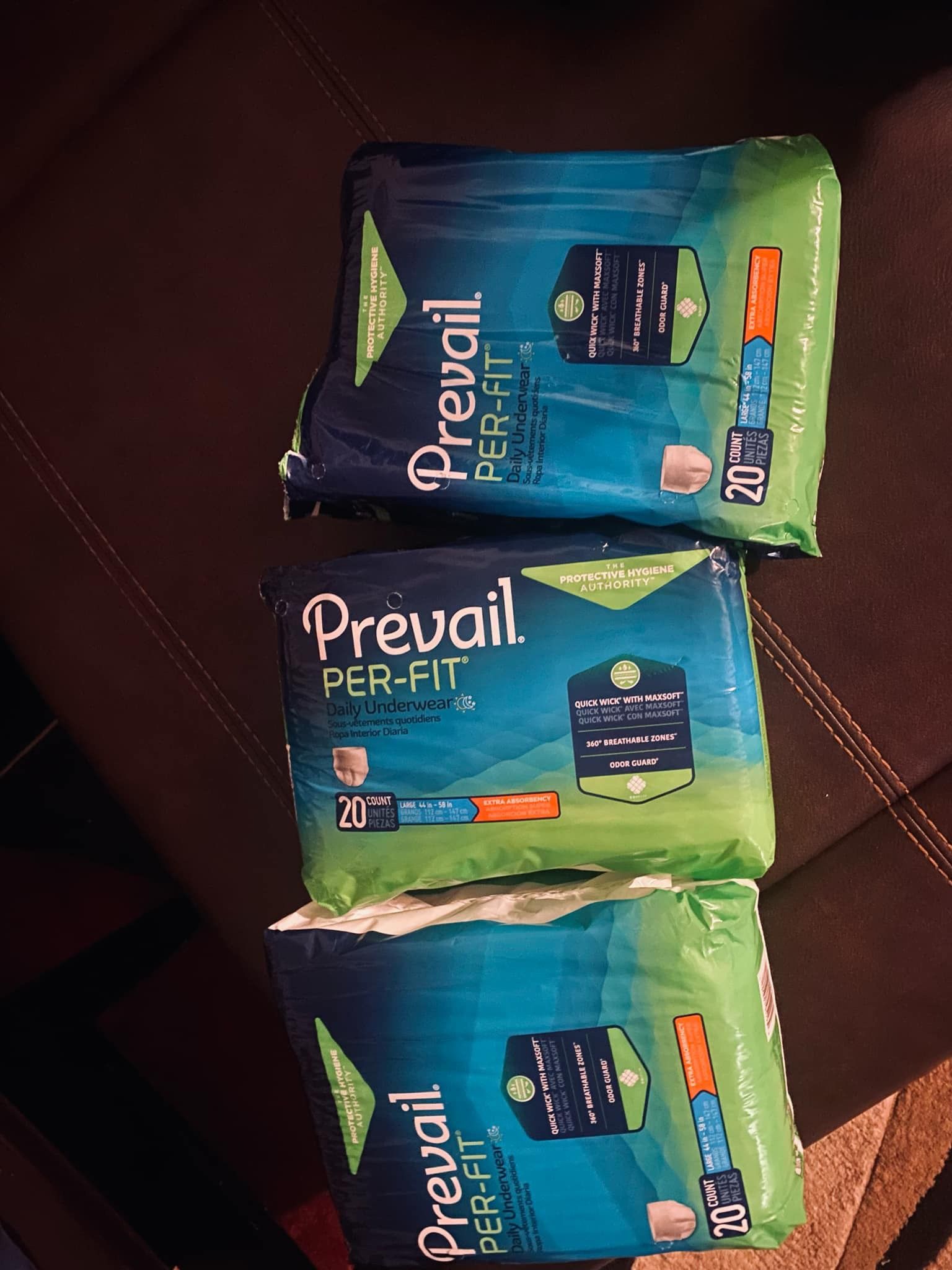 Adult diapers- Panales para Adulto————- 1 box for $50-Adult pull up style diapers size large. I also have a couple bags of size medium for $15 per b