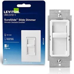💡 New Leviton Decora SureSlide Universal Slide Dimmer – White (6672-1LW)