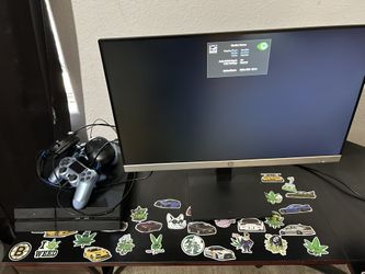 Bundle! Desk, 2 monitors, ps4 and gaming chair!