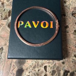 PAVOI 14K Gold Plated Cubic Zirconia Bangle Tennis Bracelets for Women | Classic Love Cuff Bangle Bracelets