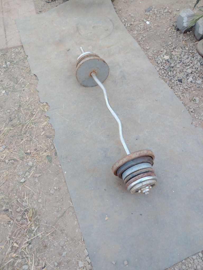 Curl Bar + 90lbs