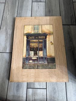 Cafe de Paris Wall Art on Wood