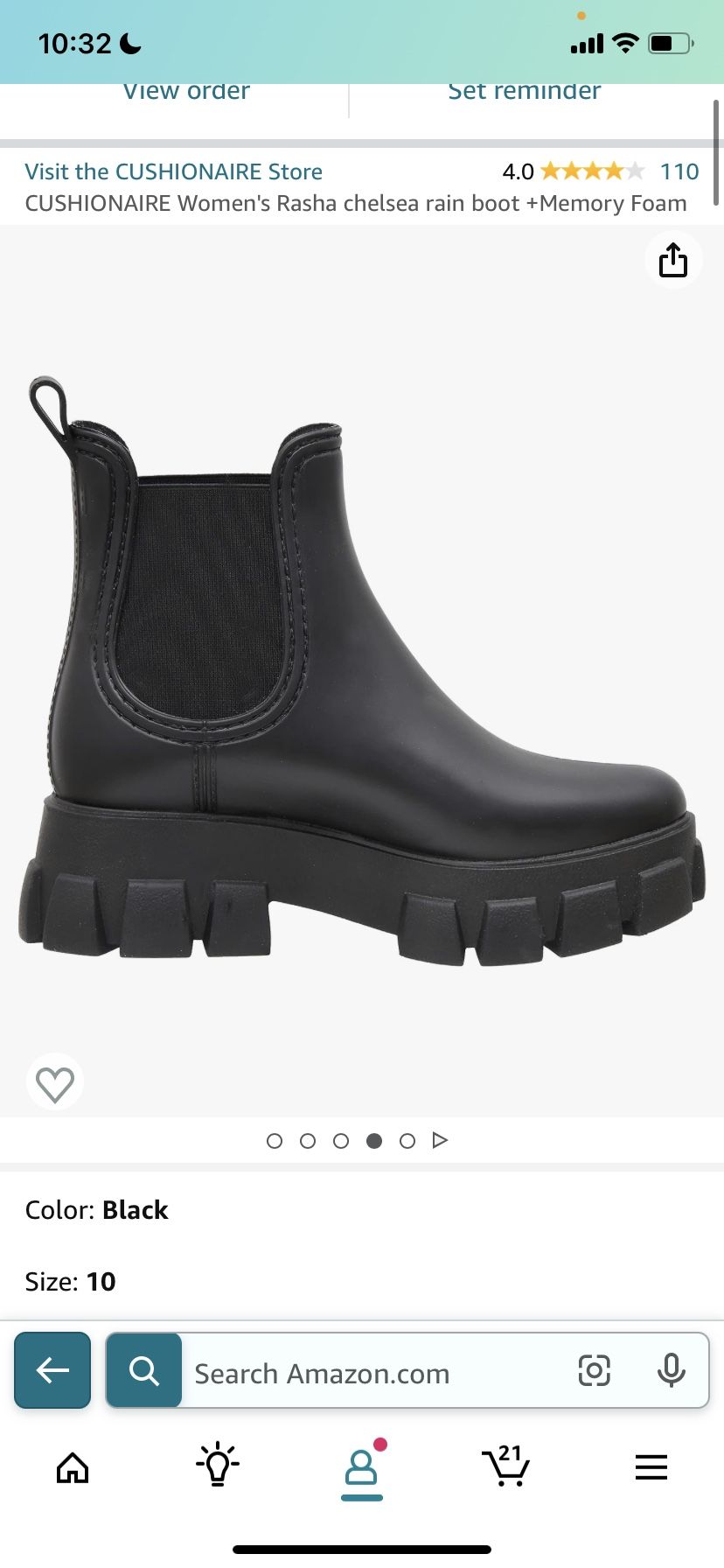 Cushionaire Women’s Rasha Chelsea Rain Boot