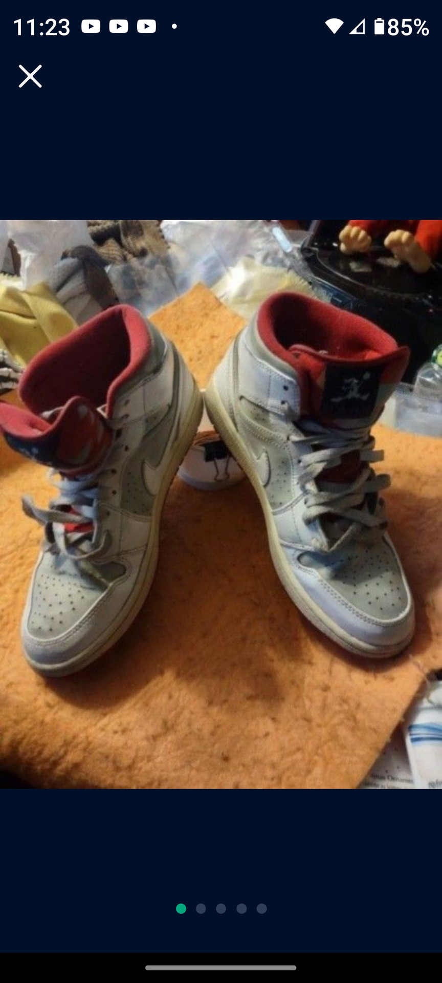 Rare collectible 9.5 Nike Michael Jordan 1 mid hare shoes