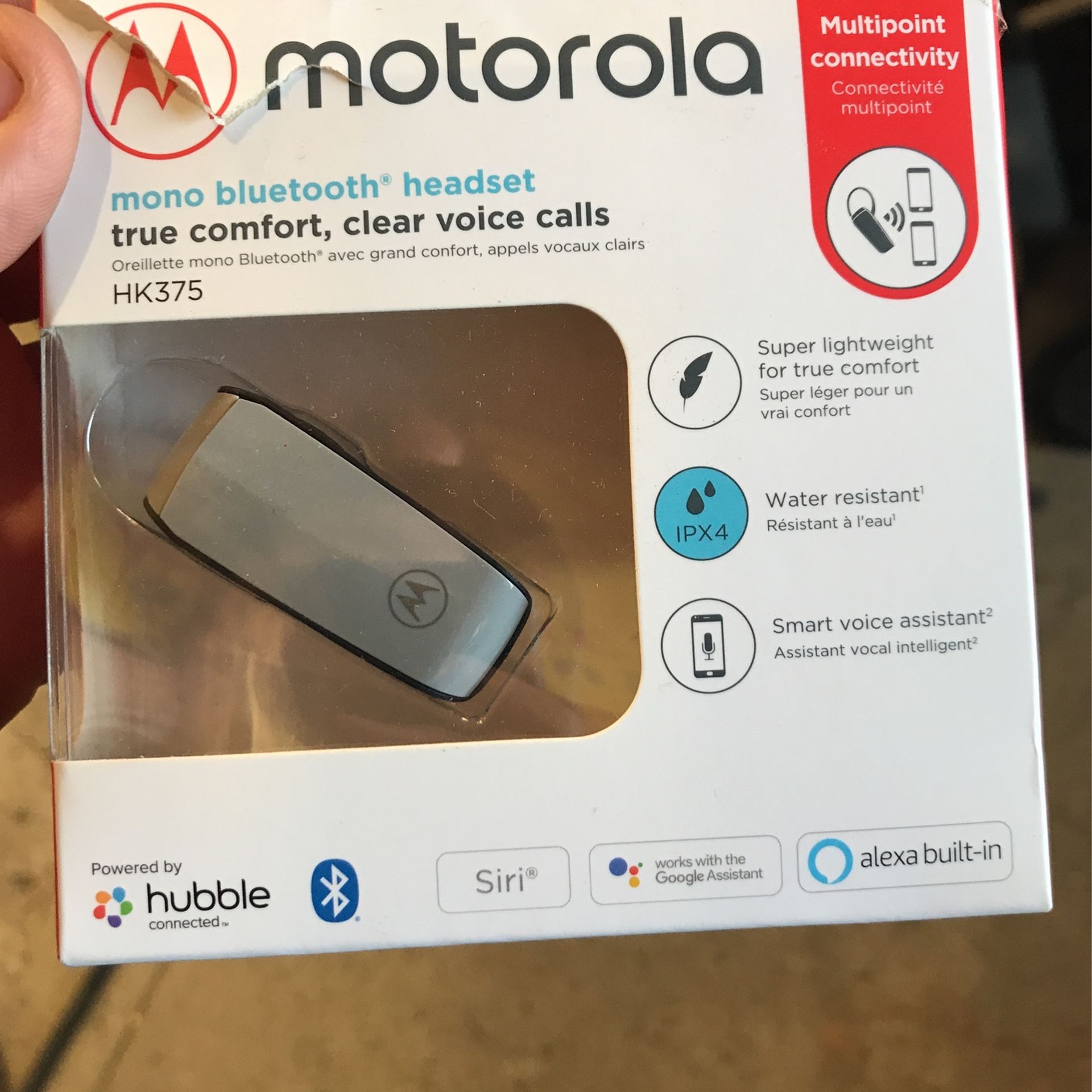 Motorola Mono Bluetooth Headset True Comfort Clear Voice Calls