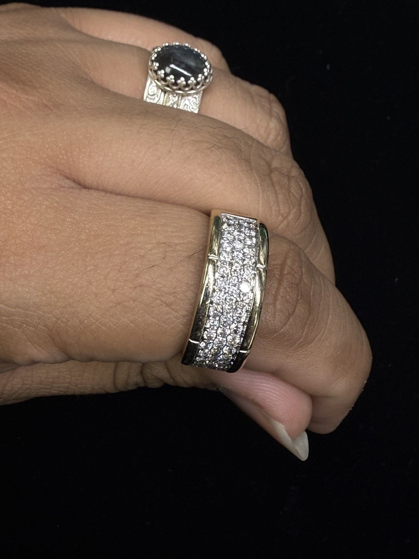 10k Gold Diamond Mens Ring 