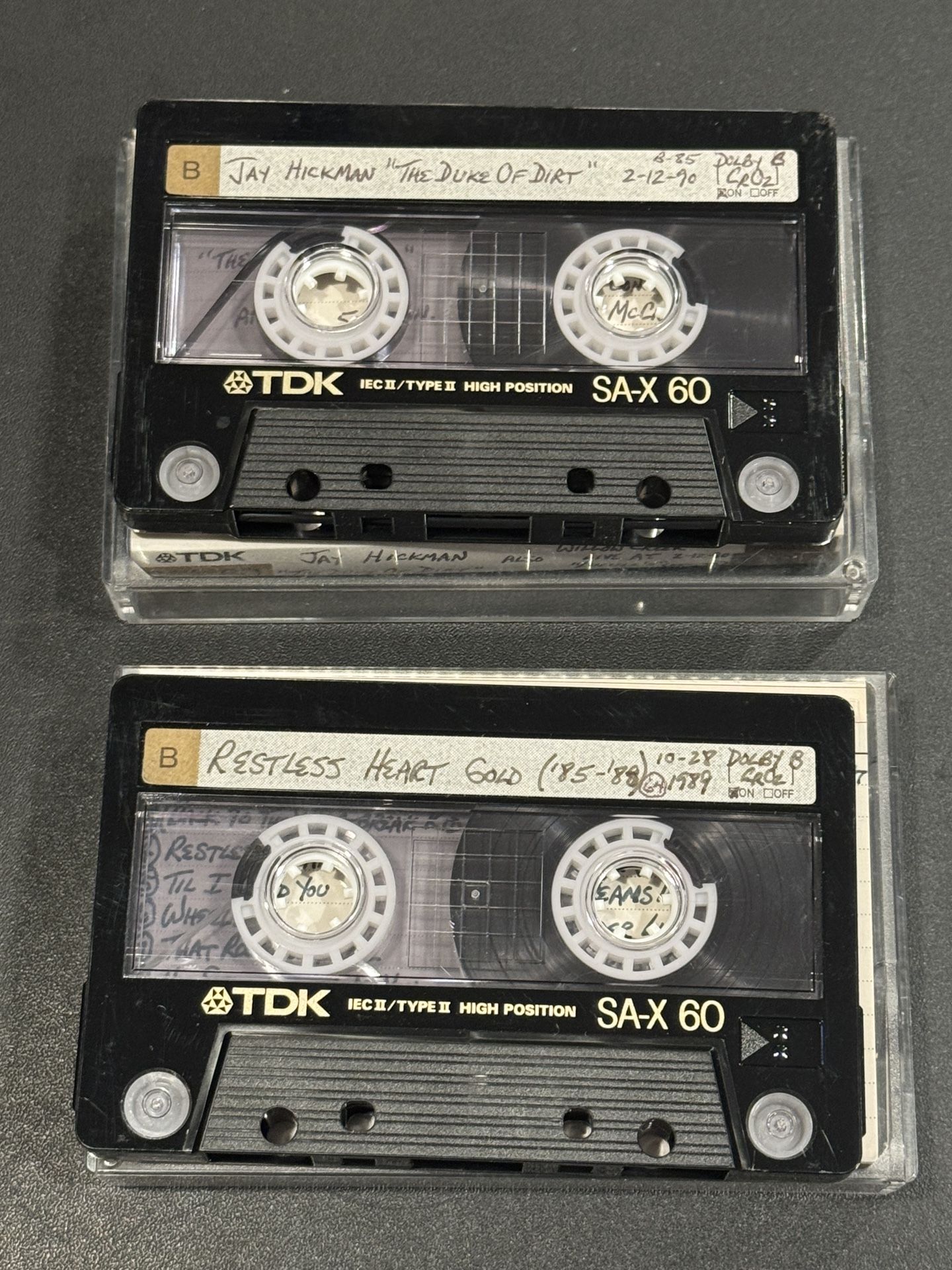 Lot of 2 TDK SA-X 60 High Position Type Il Used Cassette.
