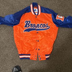 Size XL Denver Broncos Starter Bomber Jacket 