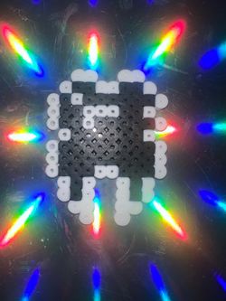 Black tooth perler bead