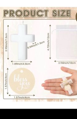 24 Sets Baptism Favors Candles