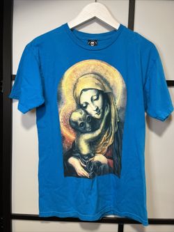 Flying Coffin Blue Men's Size Medium  T-Shirt Alien and Mary Nephilim Redux