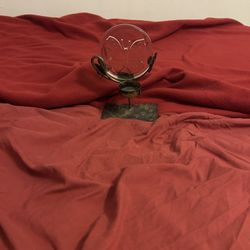 Elegant Butterfly Glass Art  with Metal Stand