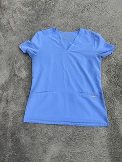 Small FIGS Ceil Blue Scrub Top