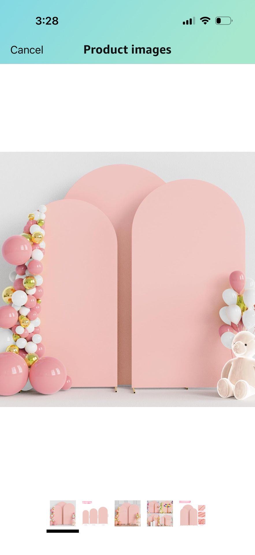 Wokceer Wedding Arch Cover (7.2FT, 6.6FT, 6FT) Set of 3 Spandex Fitted Wedding Arch Stand Covers for Round Top Chiara Arch Backdrop Stands Cover for B