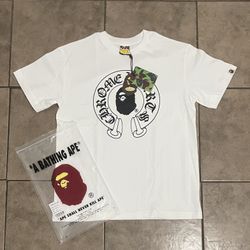BAPE x Chrome Hearts Baby Milo White Tee