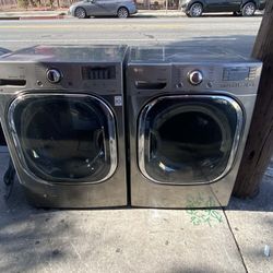 ☃️SET WASHER AND DRYER LG☃️ ❄️STAINLESS STEEL❄️ ✔️SIDE BY SIDE-STACKABLE✔️ 🆓️FREE DELIVERY🆓️