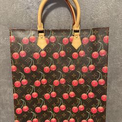 Louis Vuitton monogram cherry SAC PLAT M10085 handbag tote bag