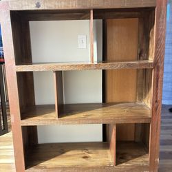 Modern Rustic Bookshelf w/ Wheels