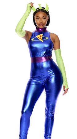Space Alien Pizza Halloween Costume Set