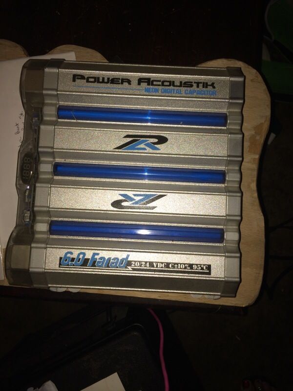 Power Acoustik Neon Digital Capacitor 6.0 Farad