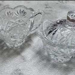 Crystal Creamer And Sugar Set