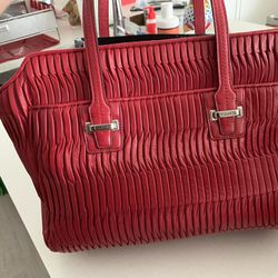 Authentic Coach Women shoulder bag red leather