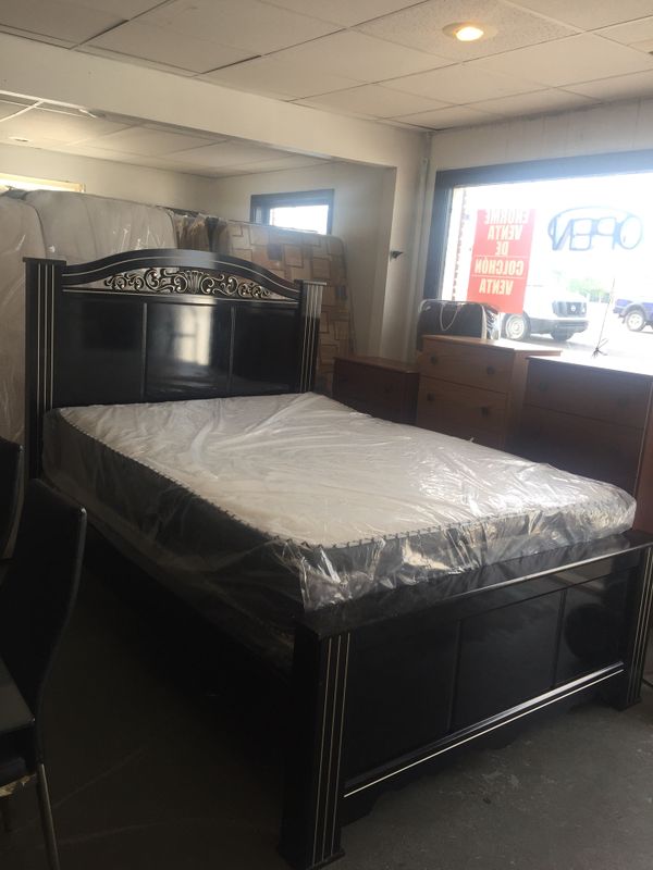QUEEN SIZE BED WITH MATTRESS & BOX!!! for Sale in ...