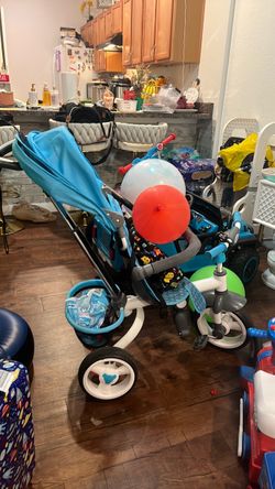 Blue Baby Stroller Tricycle with Canopy