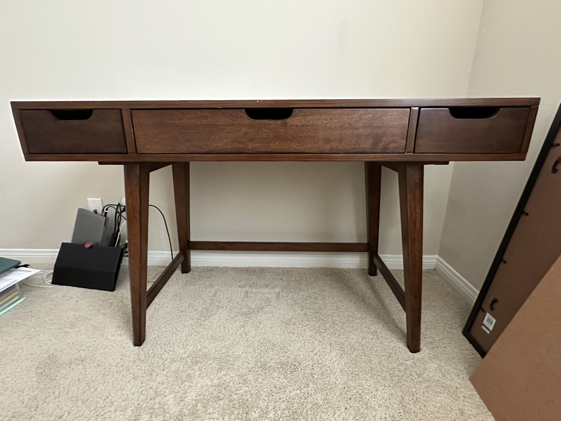 Wood Office Desk With Drawers