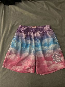 Men’s Small Multi colored cloud shorts #purple #pink