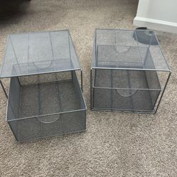 Mesh Sliding Cabinet Basket with Shelf  - 2 available