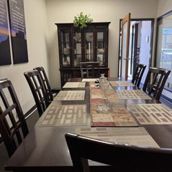 Large Wood Dining Set