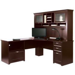 L-shaped Corner Desk With hutch