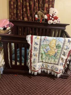 Baby crib solid wood with mattress
