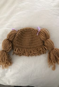 Cabbage patch looking beanie