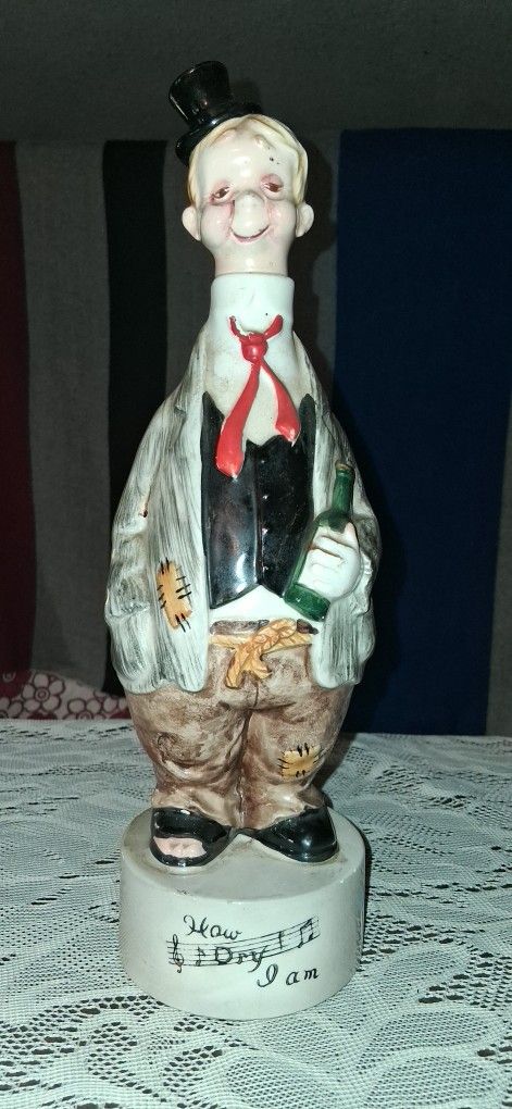 Vintage Hobo Decanter/music Box