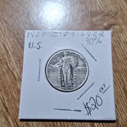 1929 Silver Standing Liberty 25 Cent Quarter )