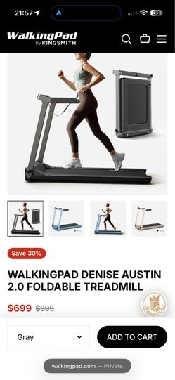 Kingsmith Walkingpad Denise Austin 2.0 treadmill