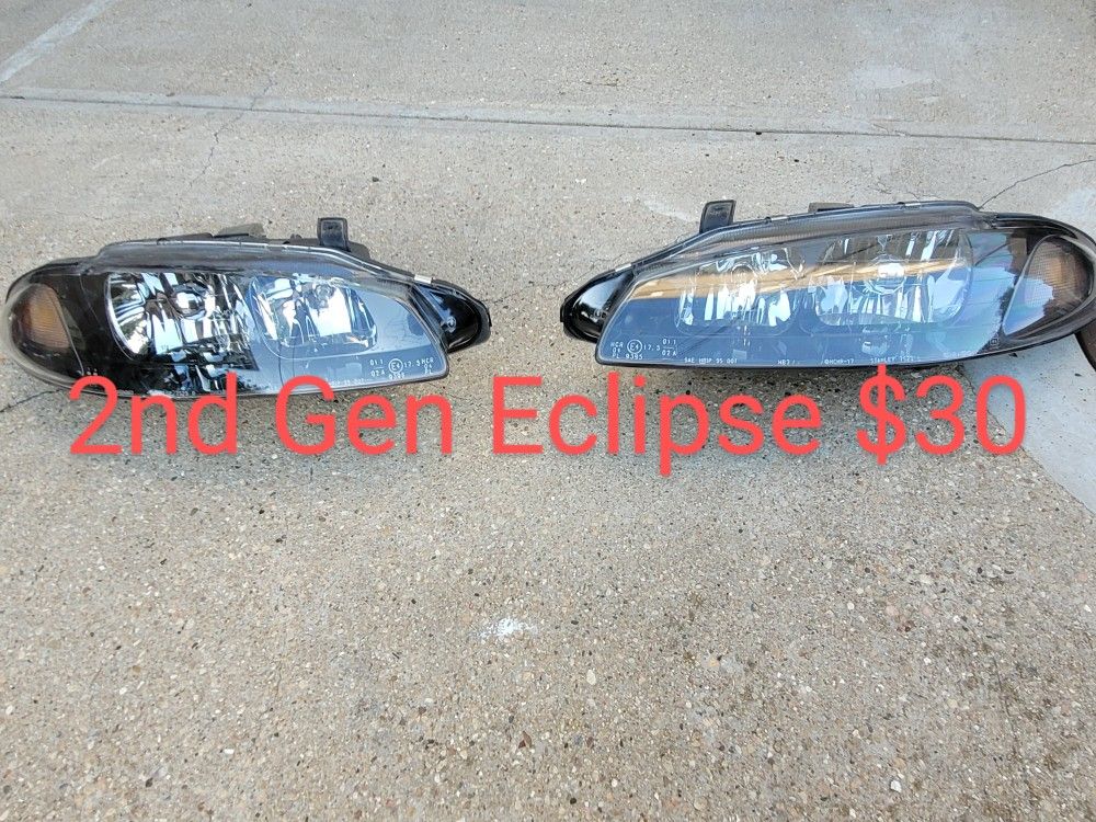 Standard Headlamps With Bulbs 2nd Gen. Mitsubishi Eclipse 