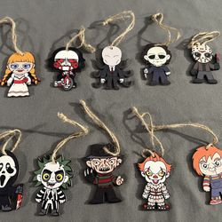 Halloween Horror Characters Wooden Hanging Ornaments (NEW)