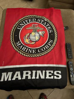 Double sided us marine banner