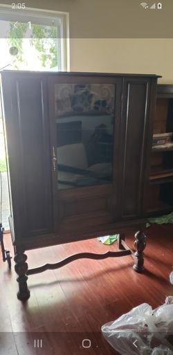  Vintage Cabnet With  Glass Door