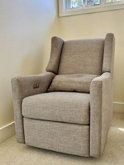 Babyletto Kiwi Power Recliner & Swivel Glider, Gray, w/ USB Port — $200