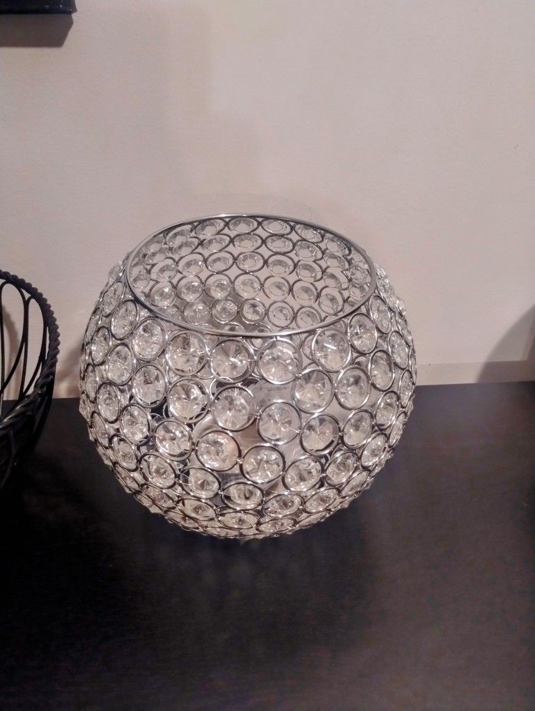 Crystal Beaded Bowl Votive