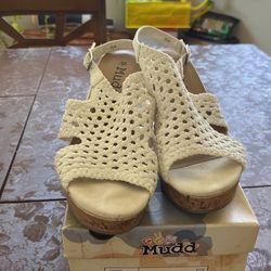 Mudd White Sandals Size 8.5