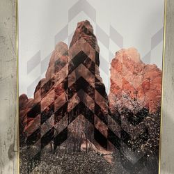 Decorative Mountain Picture (20” X 16”)