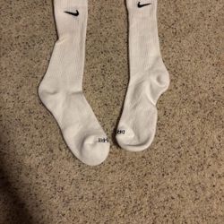 Long White Nike Socks