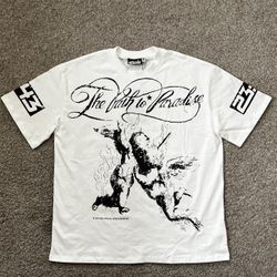 Hellstar White Tee Black Graphics