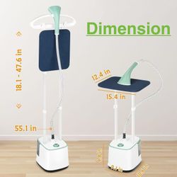 🥨Standing Garment Steamer, 2000W Powerful Steamer for Clothes, 10 Steam Levels, 2.7L Water Tank for 90 Mins Continuous Steaming, Home Commercial Use,