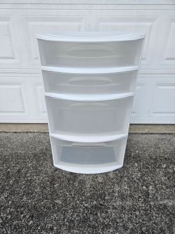 Sterilite XL Large 4-Drawer Storage Drawers Organizer Container